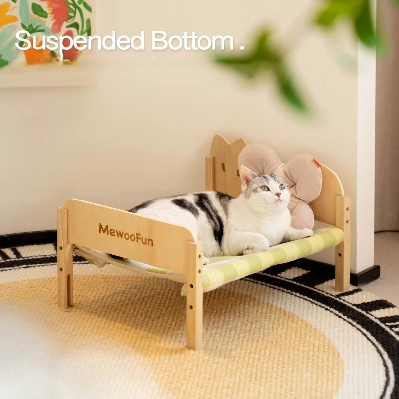 Sturdy Wooden Cat Bed