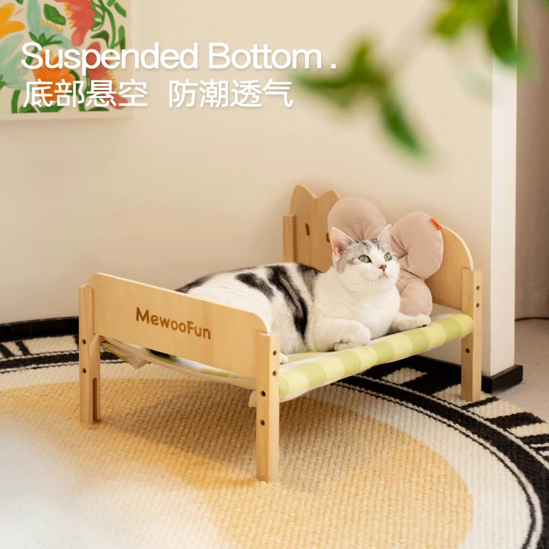 Sturdy Wooden Cat Bed