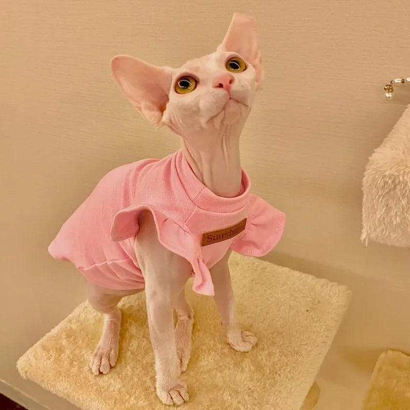 Luxury Sphynx Cat Clothes Summer