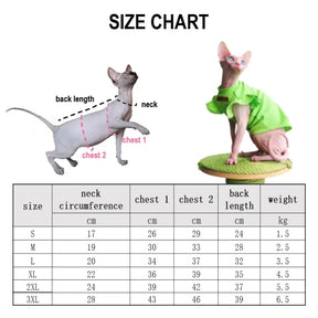 Luxury Sphynx Cat Clothes Summer